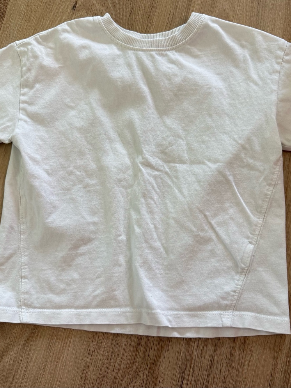 Zara toddler White Crew Neck Short Sleeve Tee